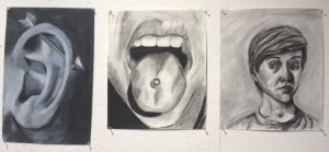 A few charcoal drawings from the semester