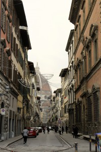 One of the many streets leading to the beautiful Duomo!