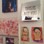 "This Is Not You", my mirror alongside some other art from the art show!